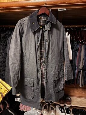 Men's Waxed Cotton Field Jacket - Dark Blue